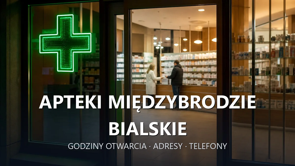 Apteki Międzybrodzie Bialskie, gmina Czernichów, powiat żywiecki - adresy, telefony, godziny otwarcia