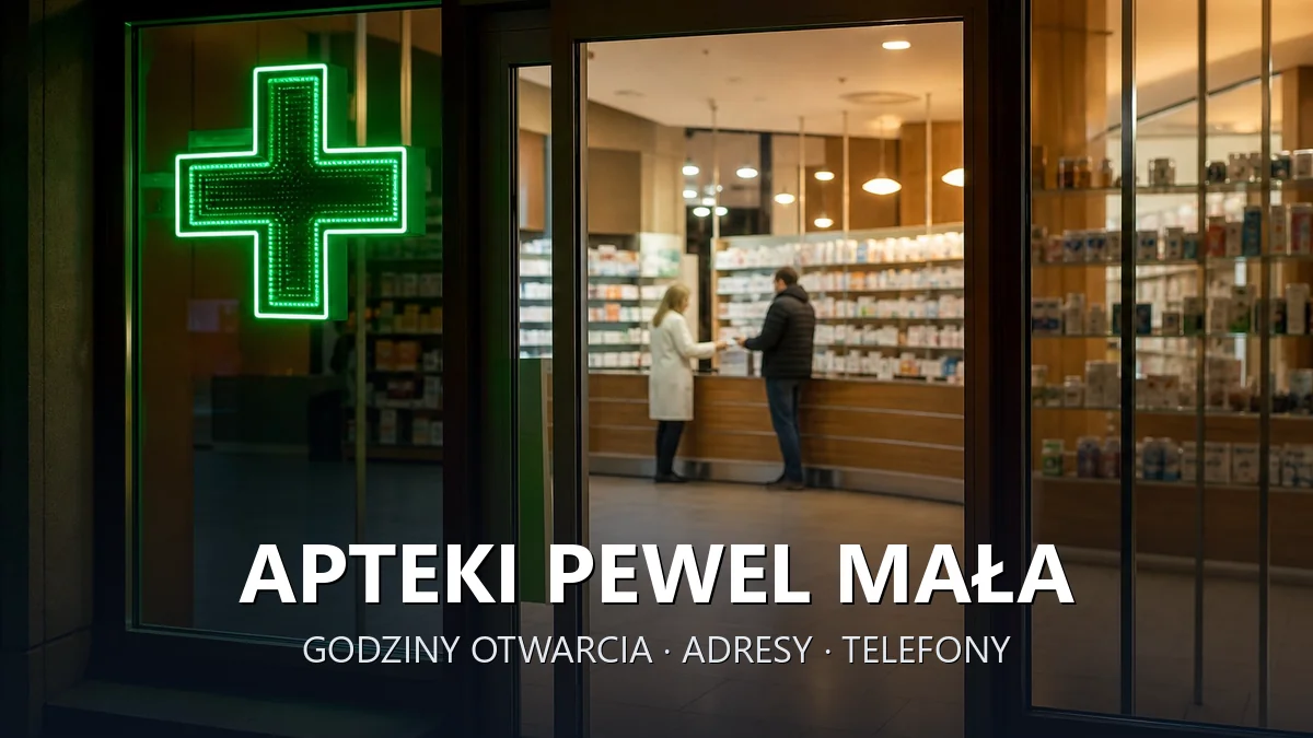 Apteki Pewel Mała, gmina Świnna, powiat żywiecki - adresy, telefony, godziny otwarcia
