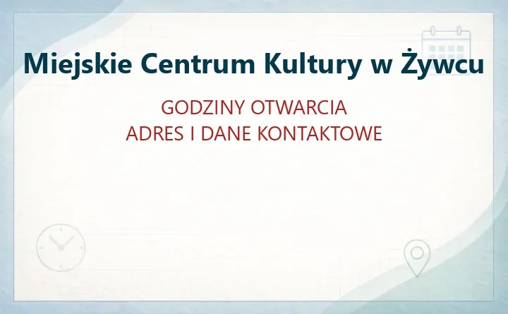 Miejskie Centrum Kultury w Miejskie Centrum Kultury w Żywcu - informacje, wydarzenia i bilety