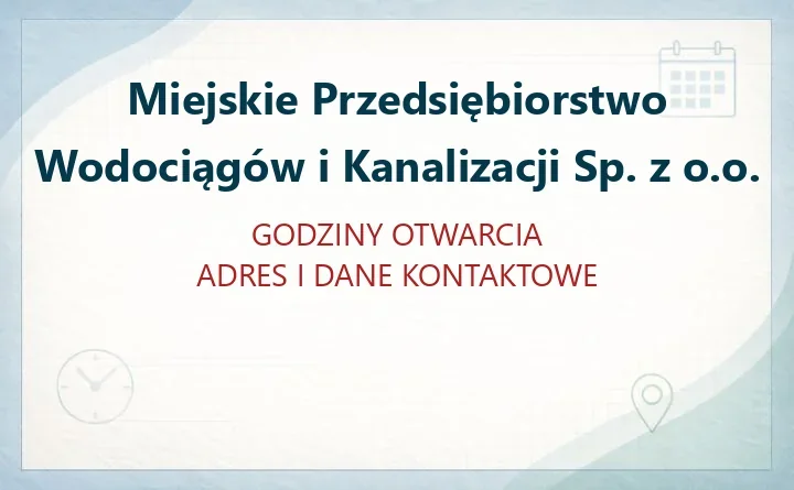Miejskie Przedsiębiorstwo Wodociągów i Kanalizacji Sp. z o.o. - Miejskie Przedsiębiorstwo Wodociągów i Kanalizacji Sp. z o.o. w Żywcu