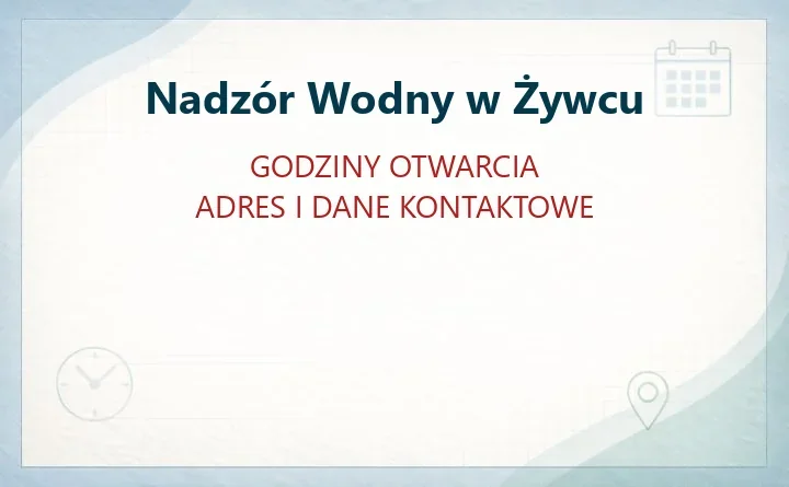 Nadzór Wodny w Żywcu – kontakt, adres, informacje