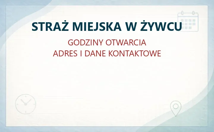 Straż Miejska w Straż Miejska w Żywcu — kontakt, adres, telefon