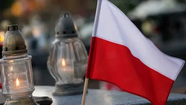 Msza, przemarsz i uroczystości przy pomniku w Żywcu