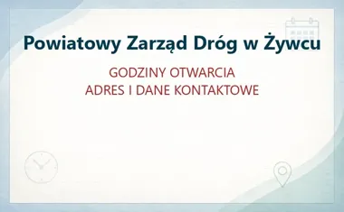 Powiatowy Zarząd Dróg w Żywcu - kontakt, organizacja i informacje urzędowe