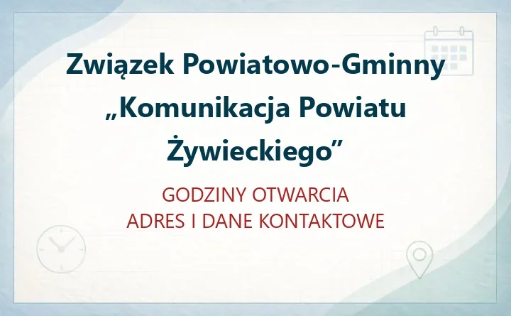 Związek Powiatowo-Gminny Komunikacja Powiatu Żywieckiego” - rozkłady jazdy, bilety i komunikaty