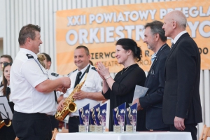 „Fire” Orkiestra Dęta przy OSP w Rychwałdku odbiera nagrodę