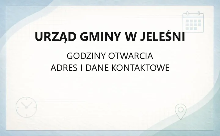 Urząd Gminy w Jeleśni - kontakt, wydziały, e-usługi