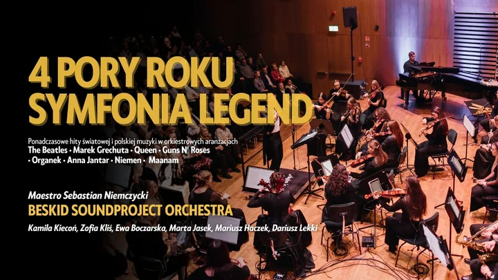 Grafika promocyjna wydarzenia 4 PORY ROKU – SYMFONIA LEGEND w Żywcu
