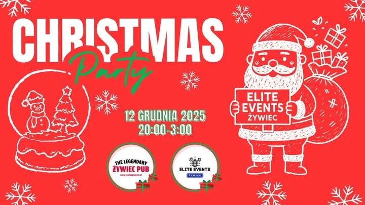 Grafika promocyjna wydarzenia CHRISTMAS PARTY OSTATNIA IMPREZA ROKU 2025 — The Legendary Żywiec Pub