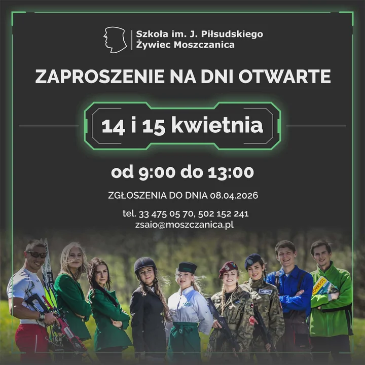 Grafika promocyjna wydarzenia Dni Otwarte w Żywcu — Moszczanicka 9