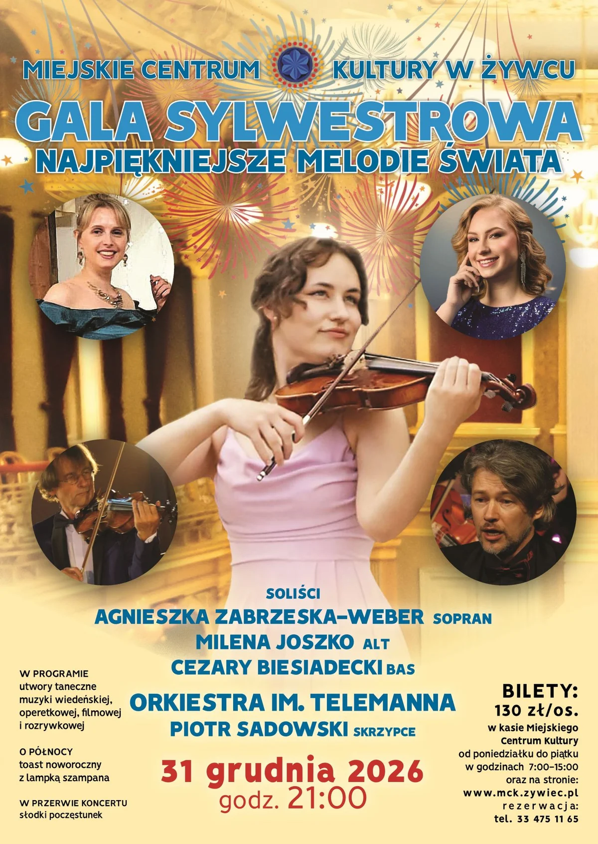 Grafika promocyjna wydarzenia Gala Sylwestrowa „Najpiękniejsze melodie świata”