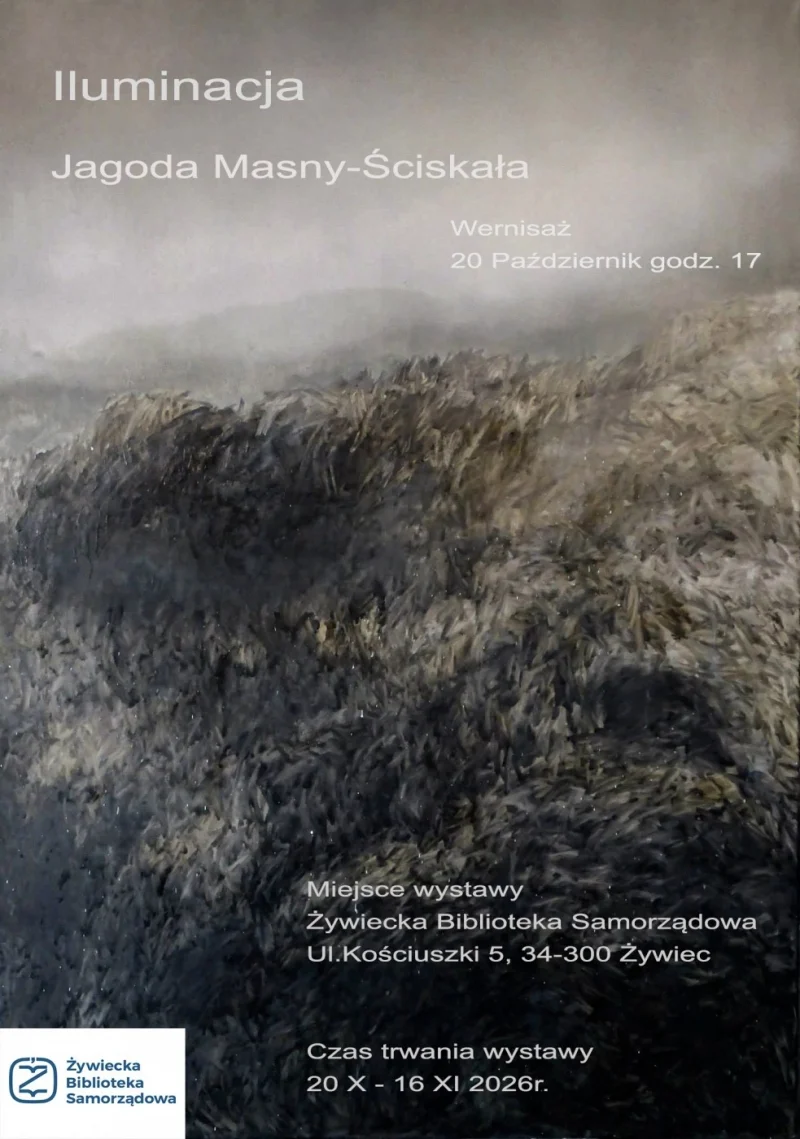 Grafika promocyjna wydarzenia „Iluminacja” – wernisaż wystawy