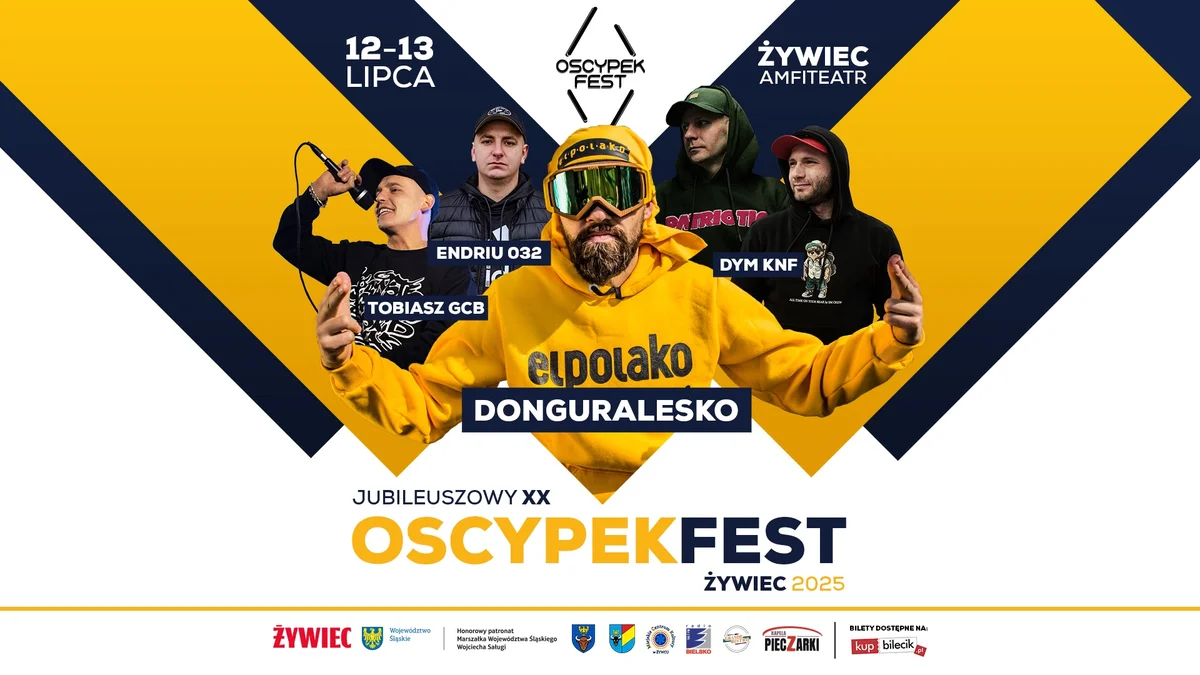 Grafika promocyjna wydarzenia Jubileuszowy Festiwal Oscypka w Żywcu 2025
