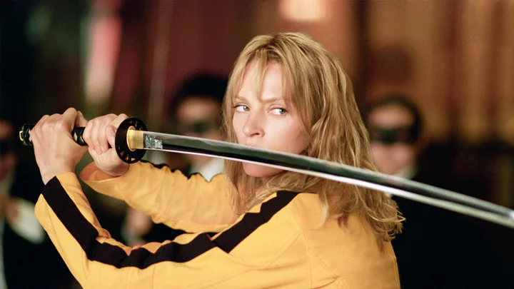 Grafika promocyjna wydarzenia Kill Bill: The Whole Bloody Affair — maraton Tarantino w Żywcu