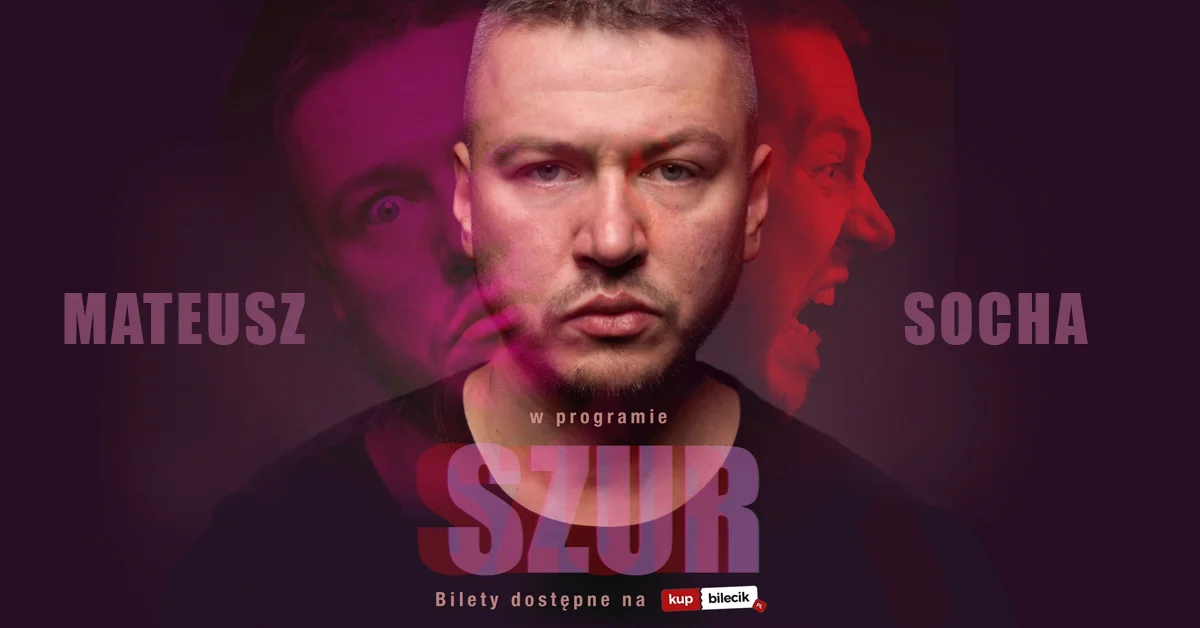 Grafika promocyjna wydarzenia Koncert stand-up Mateusza Sochy w Żywcu