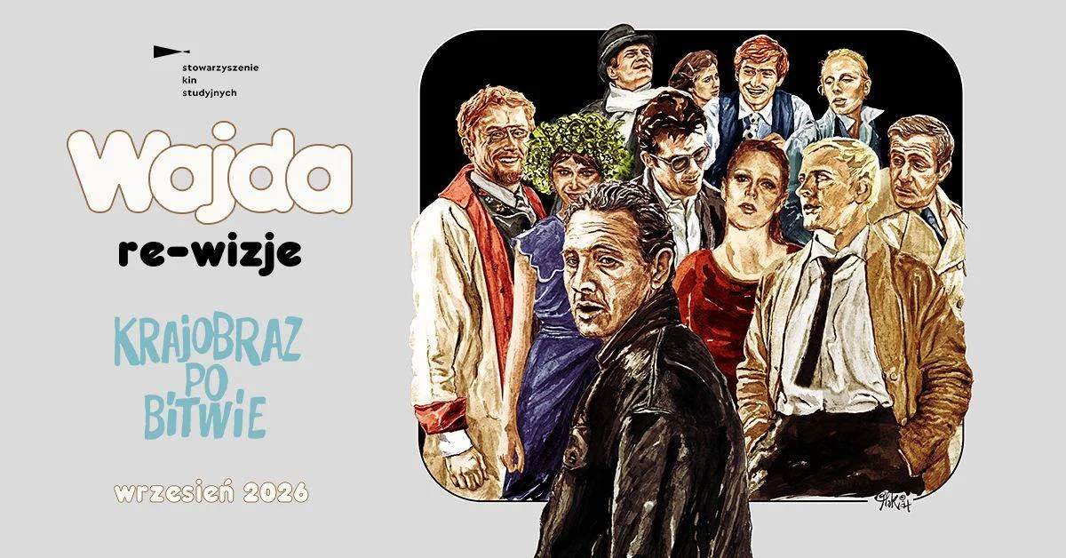 Grafika promocyjna wydarzenia KRAJOBRAZ PO BITWIE I WAJDA: re-wizje – seans filmowy