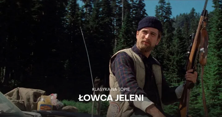 Grafika promocyjna wydarzenia Łowca jeleni (4K) — klasyka Michaela Cimino na dużym ekranie