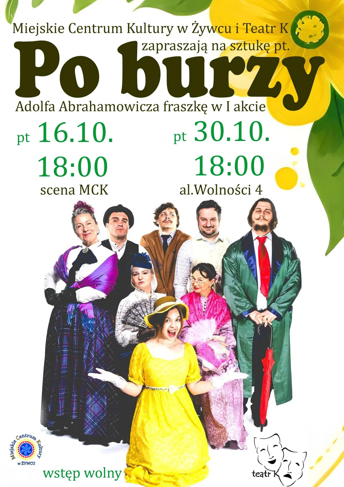 Grafika promocyjna wydarzenia „Po burzy” – spektakl w wykonaniu Teatru K