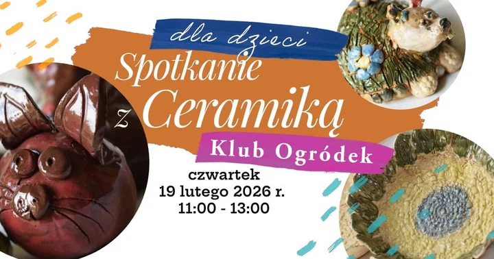Grafika promocyjna wydarzenia Spotkanie z ceramiką – warsztaty w Klubie Ogródek (Żywiec)