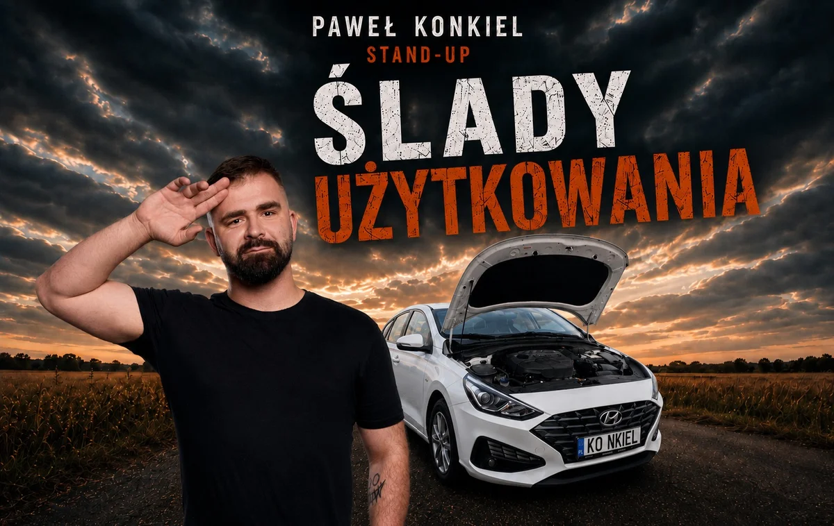 Grafika promocyjna wydarzenia Stand-up Żywiec – Paweł Konkiel na żywo