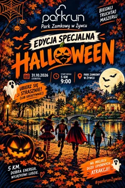 Grafika promocyjna wydarzenia #21 parkrun Park Zamkowy Żywiec: Halloween