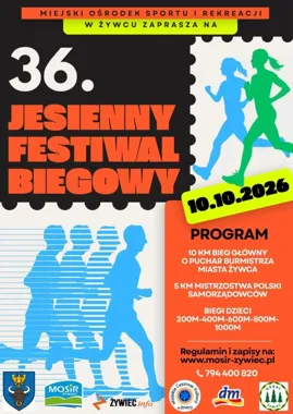 Grafika promocyjna wydarzenia 36. Jesienny Festiwal Biegowy