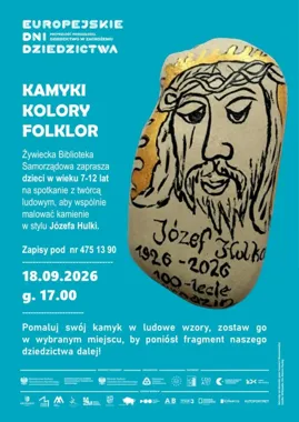 Grafika promocyjna wydarzenia Europejskie Dni Dziedzictwa 2026 – warsztaty malowania kamyków