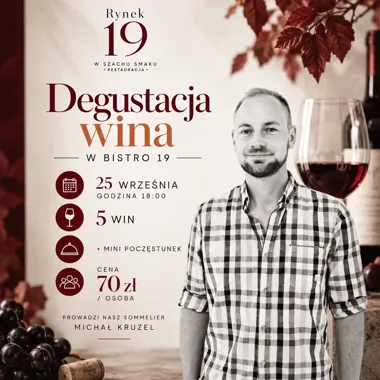 Grafika promocyjna wydarzenia Jesienna Degustacja Wina w Żywcu