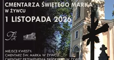 Grafika promocyjna wydarzenia Kwesta na rzecz Cmentarza Świętego Marka w Żywcu