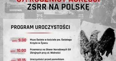 Grafika promocyjna wydarzenia Obchody 87. rocznicy agresji ZSRR na Polskę