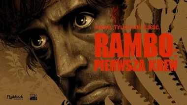 Grafika promocyjna wydarzenia Rambo: Pierwsza krew w 4K w Żywcu – kultowy film wraca na duży ekran