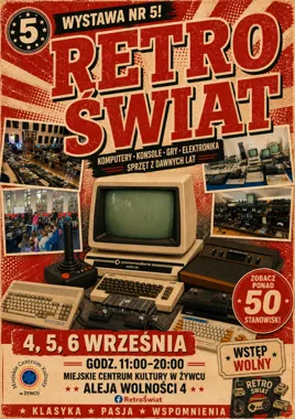 Grafika promocyjna wydarzenia Retro Świat 5