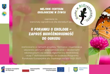 Grafika promocyjna wydarzenia Warsztaty o bioróżnorodności w Miejskim Centrum Ekologicznym