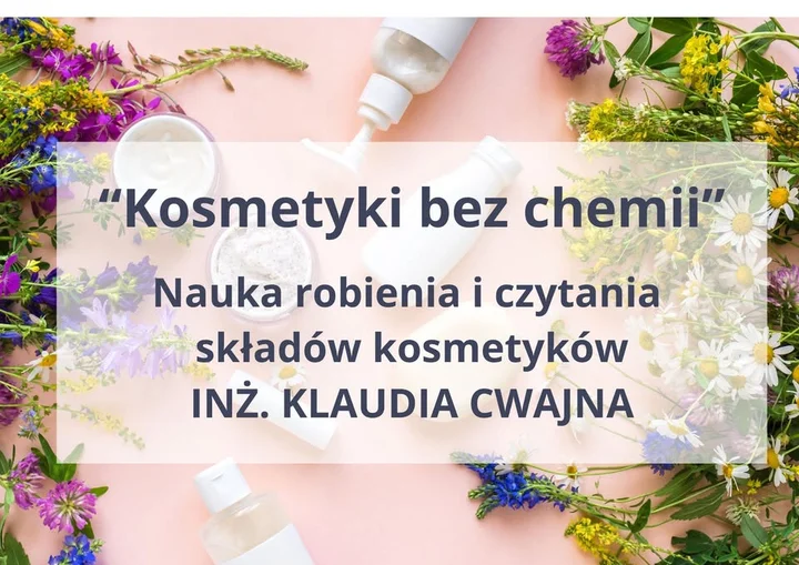 Grafika promocyjna wydarzenia Warsztaty Kosmetyki bez chemii — naturalne receptury i praktyka