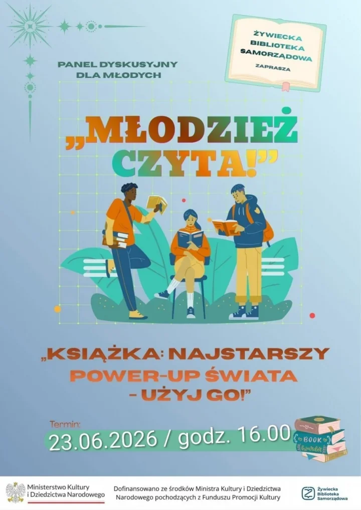 Młodzi z Żywca przy książkach - biblioteka otwiera rozmowę bez zadęcia