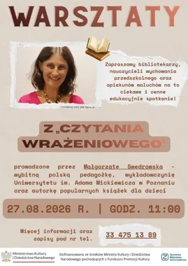 Książka rusza z miejsca - warsztaty Małgorzaty Swędrowskiej w Żywcu