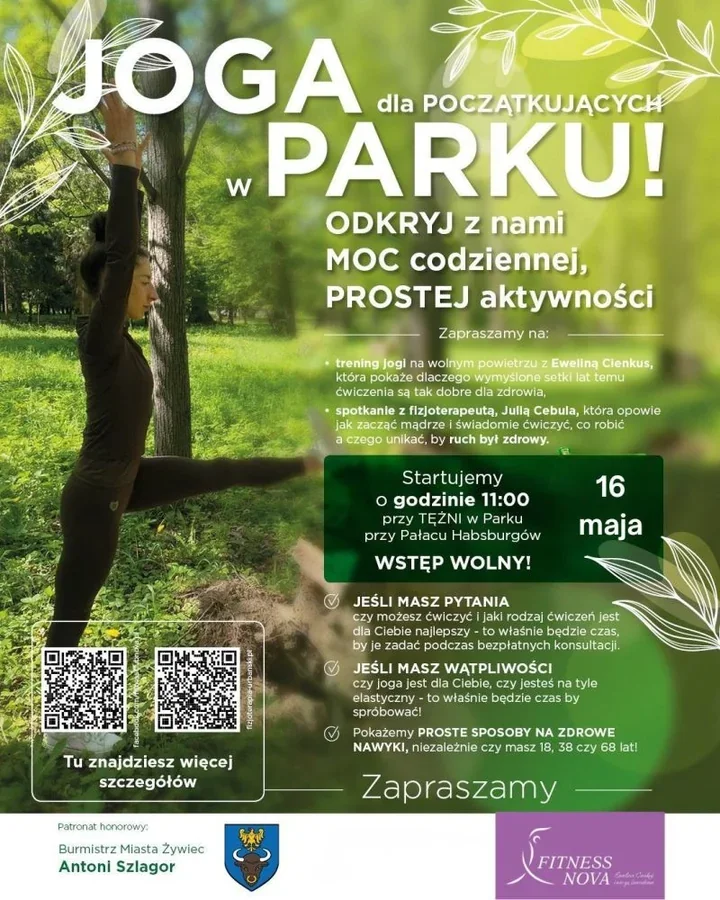 Bezpłatna joga wraca do Parku Habsburgów. Zajęcia dla początkujących już w sobotę