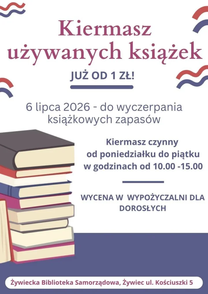 Książki za złotówkę w Żywcu. Biblioteka ruszyła z kiermaszem