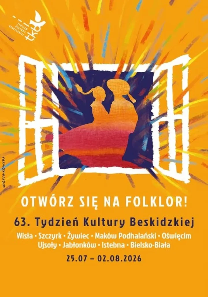 Plakat 63. Tygodnia Kultury Beskidzkiej stawia na okno do świata folkloru