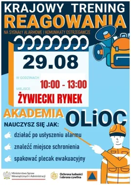 Na żywieckim Rynku będzie można przećwiczyć reakcję na alarm