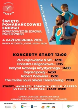 Pomarańczowa Energia wraca na żywiecki Rynek z muzyką i pomocą psychologiczną