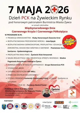 Na żywieckim Rynku będzie Dzień PCK i zbiórka dla Wojtusia Polaka