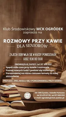 Poniedziałkowe spotkania dla seniorów w Klubie Ogródek – miejsce na rozmowę i kawę