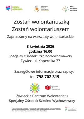 Wolontariat włącza ludzi do działania – w Żywcu szykuje się otwarte spotkanie