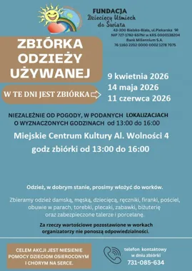 W Żywcu rusza zbiórka ubrań, a wiosenne porządki mogą pomóc dzieciom