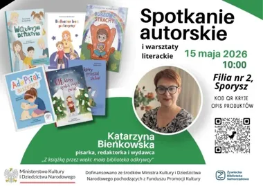 Literacki poranek w sporyskiej bibliotece. Dzieci spotkają znaną autorkę