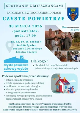 Informacja o spotkaniu o programie Czyste Powietrze – jak skorzystać z dotacji