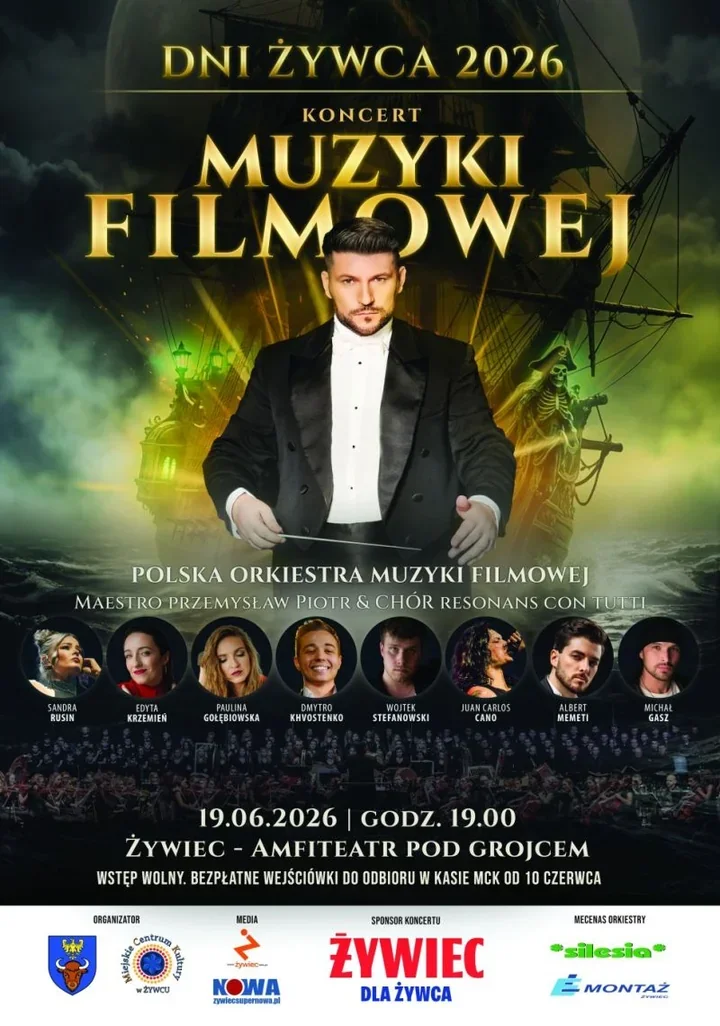 Filmowe tematy zabrzmią pod Grojcem – bezpłatny wieczór otworzy Dni Żywca