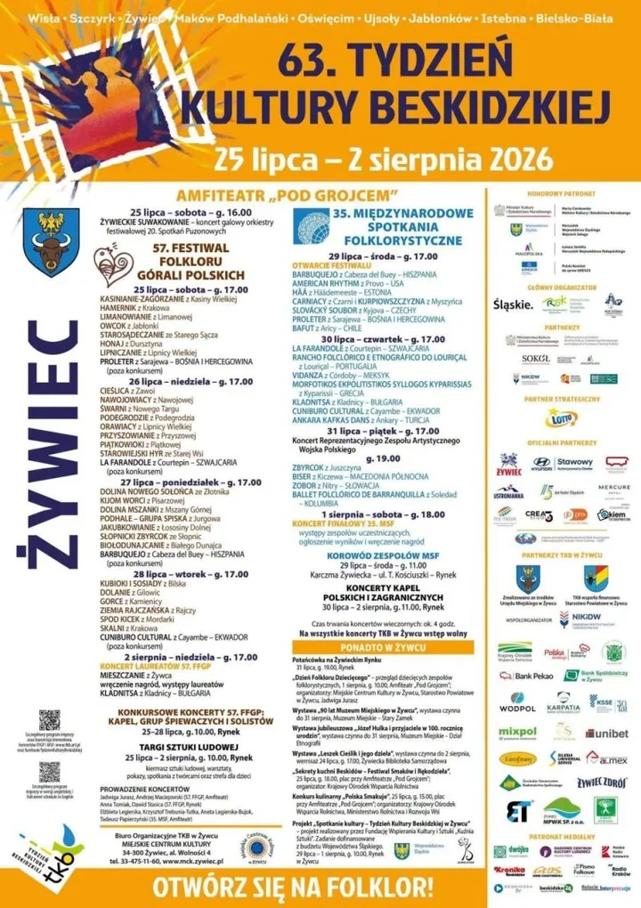 Żywiec szykuje wielkie folkowe święto. Program 63. Tygodnia Kultury Beskidzkiej już jest