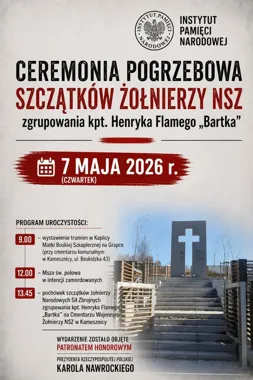W Kamesznicy odbędzie się pochówek żołnierzy NSZ z grupy „Bartka”